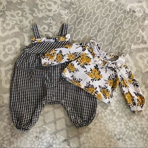 Houndstooth overall outfit